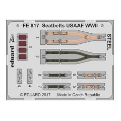 EDUARD FE817 1/48 Seatbelts USAAF WWII STEEL Maket