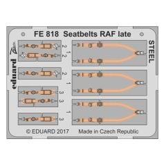 EDUARD FE818 1/48 Seatbelts RAF late STEEL Maket D