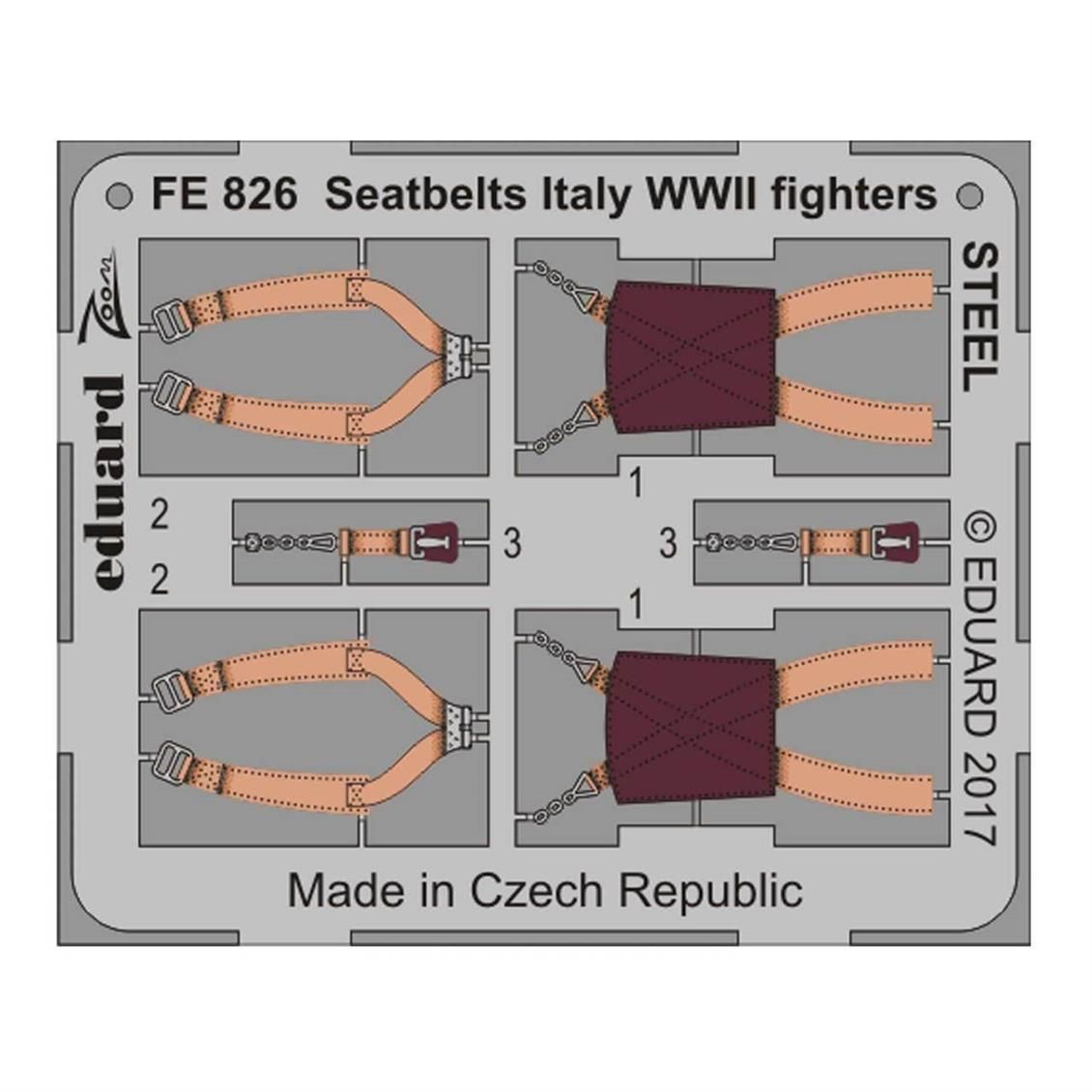 EDUARD FE826 1/48 Seatbelts Italy WWII fighters ST