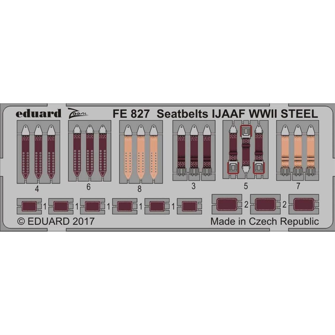 EDUARD FE827 1/48 Seatbelts IJAAF WWII STEEL Maket