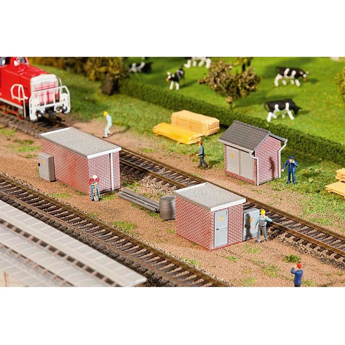 Faller 120239 1/87 Tuğla Duvarlı Trafo Kulübesi ( 3 Adet ) Demonte Plastik Maketi