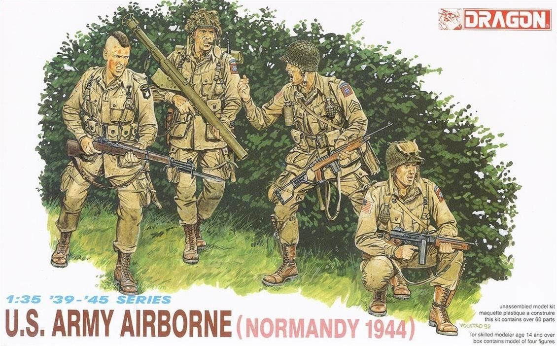 Dragon 6010 1/35 ABD Ordusu Hava İndirme Asker Figür Maket Seti Normandiya 1944