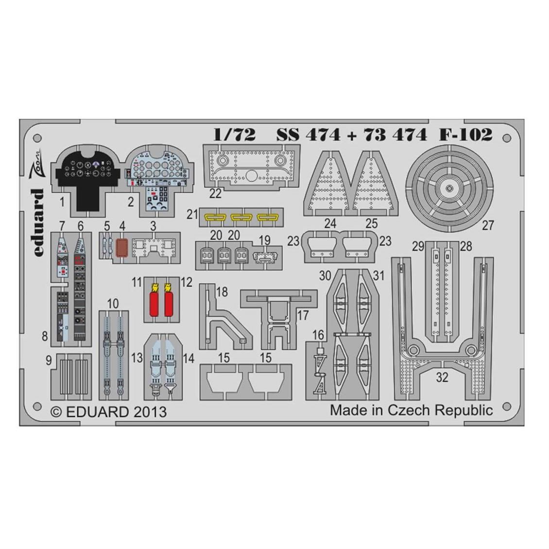 EDUARD SS474 1/72 F-102 S.A. FOR MENG Maket Detay