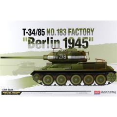 Academy 13295 1/35 T-34/85 No.183 Factory Berlin 1945 Tankı Demonte Plastik Maketi