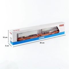 Piko 58972 1/87 Articulated intermodal car T3000e Wascosa VI, w 2 ''sieber trailers, 2 adet, Model tren yük vagonu