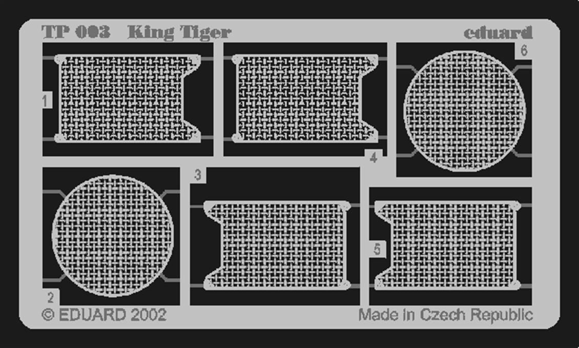 EDUARD TP003 1/35 King Tiger FOR TAMIYA Maket Deta