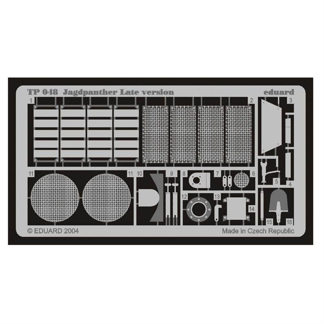 EDUARD TP048 1/35 Jagdpanther late vers. FOR TAMIY