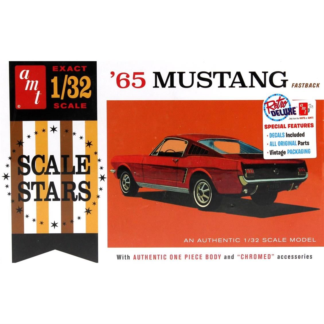 AMT 1042 1/32 1965 Ford Mustang Fastback Araba Demonte Plastik Maketi