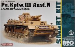 Dragon 6956 1/35 Ölçek Pz.Kpfw.III Ausf.N 501. Alay (Tunus 1942/43) Tankı Plastik Model Kiti