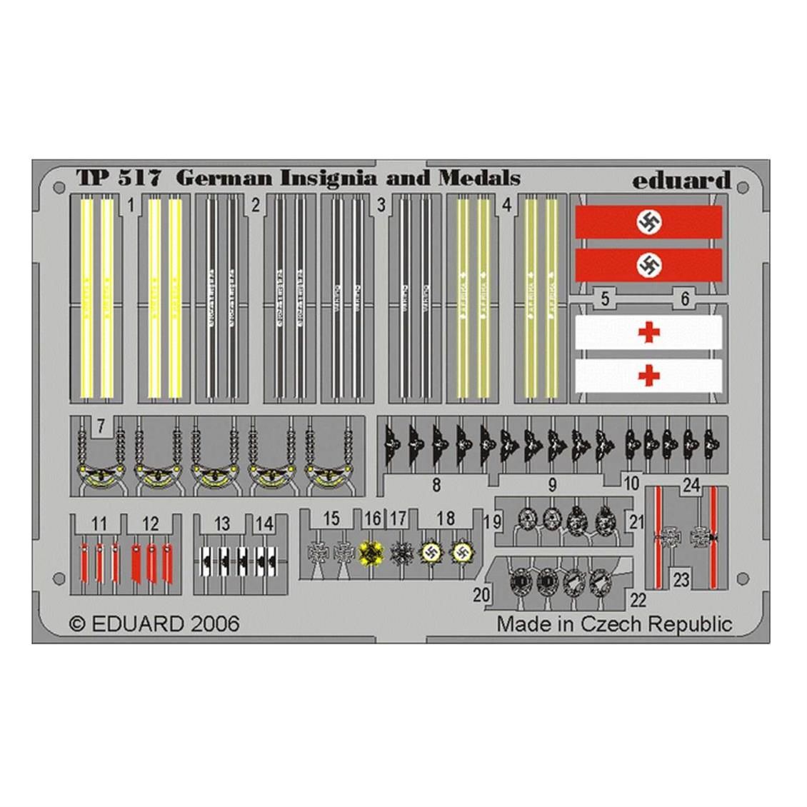 EDUARD TP517 1/35 German Insignia and Medals WWII