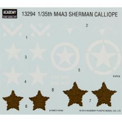 Academy 13294 1/35 M4A3 Sherman W/ T34 (Calliope) Tankı Demonte Plastik Maketi