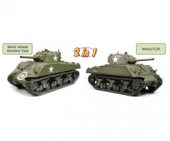 Dragon 75055X 1/6 Ölçek M4A3 105mm Howitzer (with.50-cal machine gun) Tankı Plastik Model Kiti