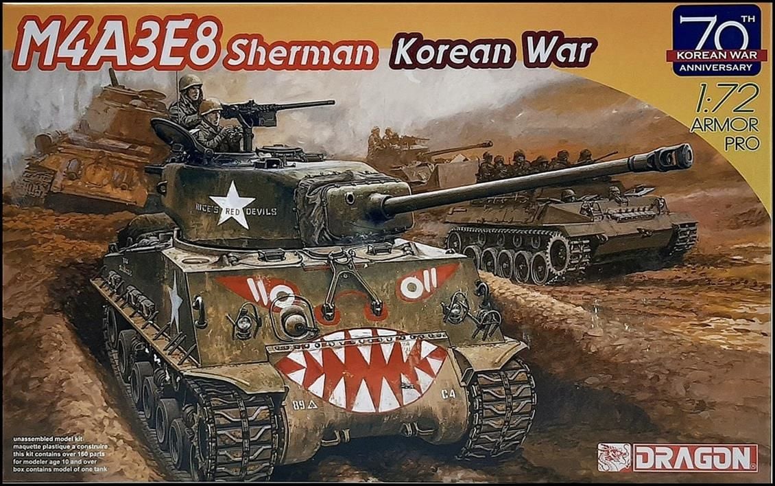 Dragon 7570 1/72 Ölçek M4A3E8 (Easy Eigh) Kore Savaşı Tankı Plastik Model Kiti