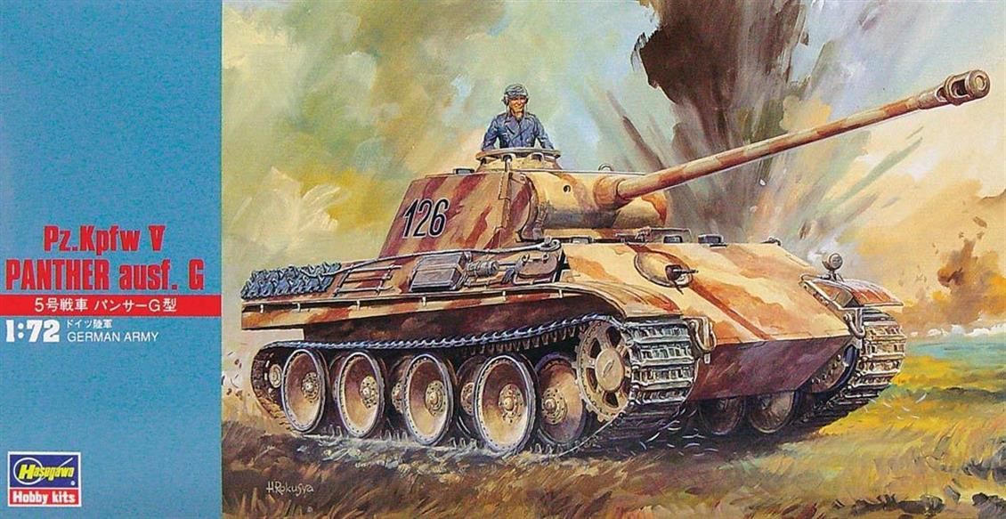 Hasegawa MT9 31109 1/72 Ölçek Pz.Kpfw V Panther Ausf.G Tank Plastik Model Kiti