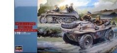 Hasegawa MT13 31113 1/72 Ölçek Schwimmwagen & Kettenkrad Askeri Araç Plastik Model Kiti