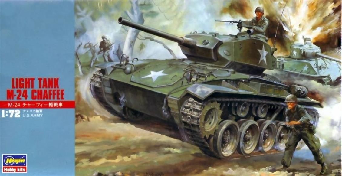 Hasegawa MT19 31119 1/72 Ölçek M24 Chaffee Light Tank Plastik Model Kiti