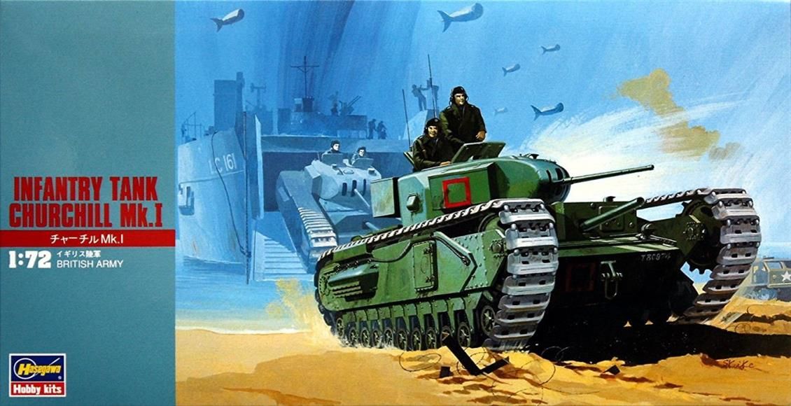 Hasegawa MT27 31127 1/72 Ölçek Churchill MK.I Piyade Tank Plastik Model Kiti