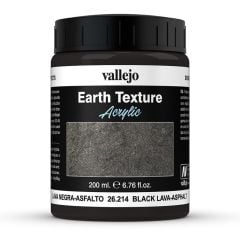 Vallejo 26214 200 ml. Black Lava, Diorama Toprak Dokusu Yapma Boyası