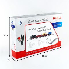 Starter Set Freight Train DB, PIKO A-track w. Railbed