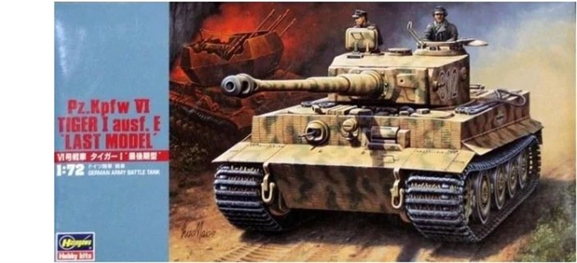 Hasegawa MT39 31139 1/72 Ölçek Pz.Kpfw VI Tiger I Ausf. E (Last Model) Tank Plastik Model Kiti