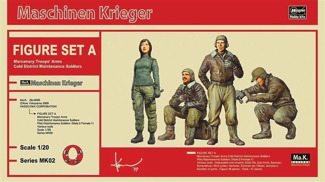 Hasegawa MK02 64002 1/20 Ölçek MA.K. Figür Maket Seti-A Bilim Kurgu Plastik Model Kiti