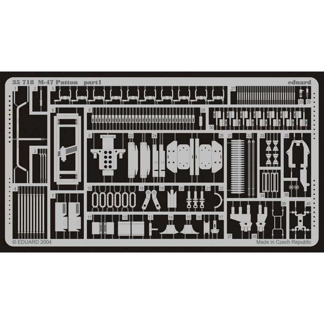EDUARD 35718 1/35 M-47 Patton Maket Detay Seti