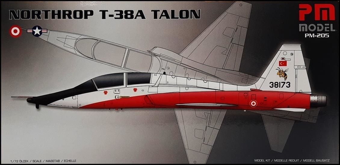 PM Model 205 1/72 Northrop T-38A Talon Eğitim Uçağı Demonte Plastik Maketi
