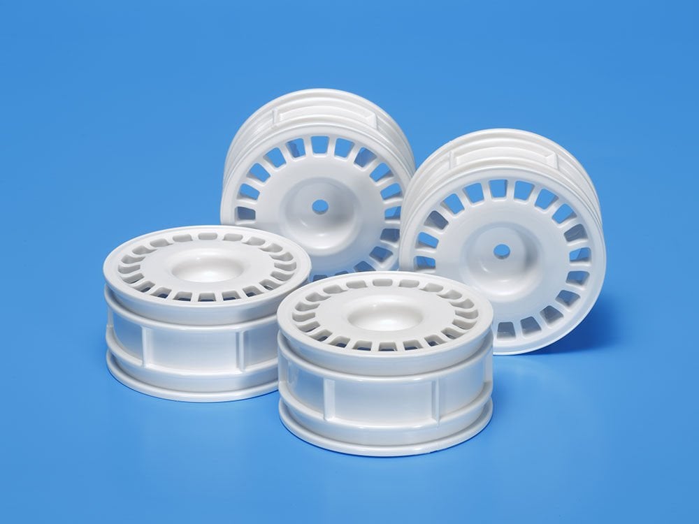 RALLY DISH WHEELS 4PCS. (WHITE, 26mm/+2)