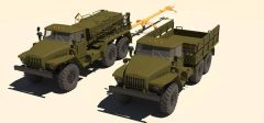 Kitty Hawk 80159 1/48 Ural 4320 ve APA-5D Askeri 2 Adet Kamyon Demonte Plastik Maketi