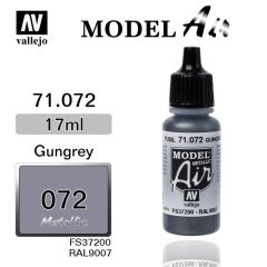 Vallejo Model Air 71072 Gun Metal – 17 Ml Acrylfarbe Für Airbrush & Pinsel, Mattes Grau Für Modellbau & Miniaturen