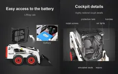 1/14 Bobcat Skid Steer Yükleyici - Hidrolikli Sistem