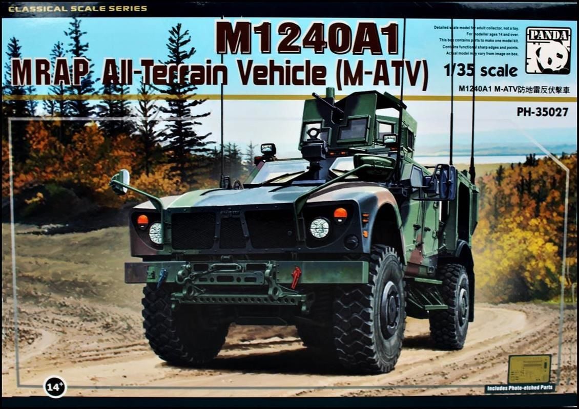 Panda Hobby 35027 1/35 M1240A1 MRAP (M-ATV) Askeri Araç Demonte Plastik Maketi