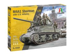Italeri 6568S 1/35 M4A1 Sherman Tank ve Mürettebatı Demonte Plastik Maketi