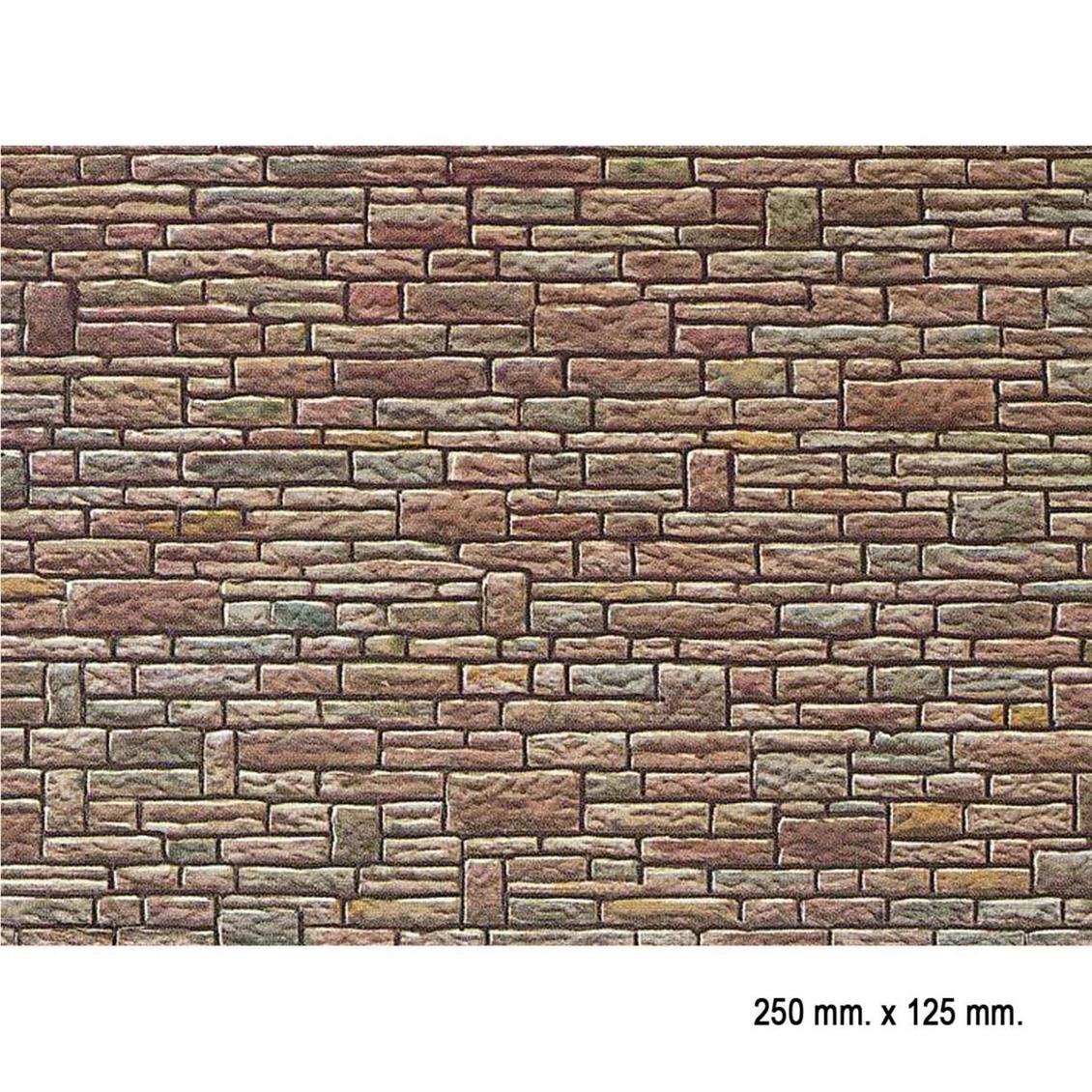Faller 170604 1/87 Kahverengi Taş Duvarlı Desenli Dekor Levhası - 25 X 12,5 Cm.