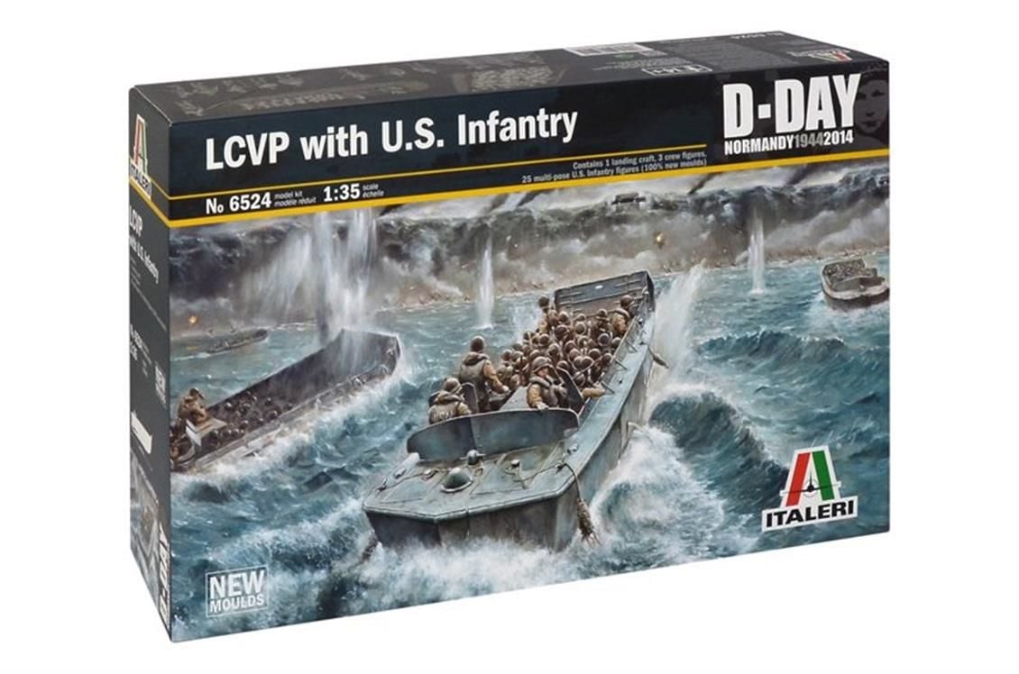 Italeri 6524S 1/35 LCVP Çıkartma Gemisi ve Mürettebatı Demonte Plastik Maketi