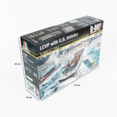 Italeri 6524S 1/35 LCVP Çıkartma Gemisi ve Mürettebatı Demonte Plastik Maketi