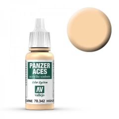 Vallejo 70342 17 ml. Flesh Highlights, Panzer Aces Serisi Model Boyası