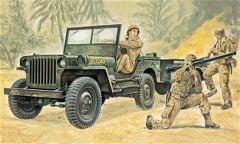 Italeri 0314S 1/35 Willys MB Jeep ve Römork Demonte Plastik Maketi