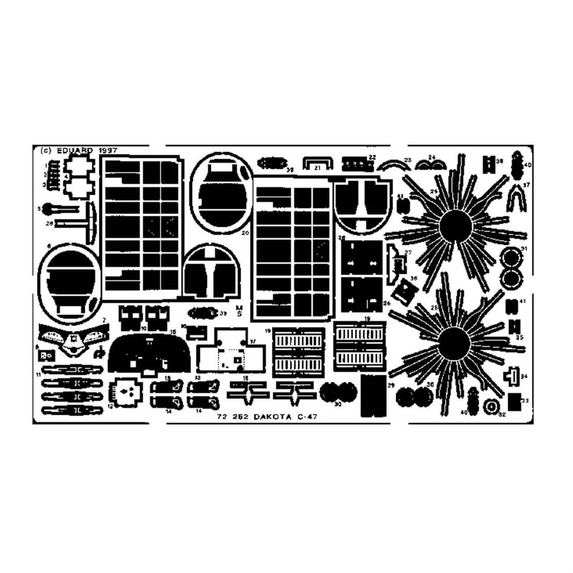EDUARD 72252 1/72 C-47 Maket Detay Seti