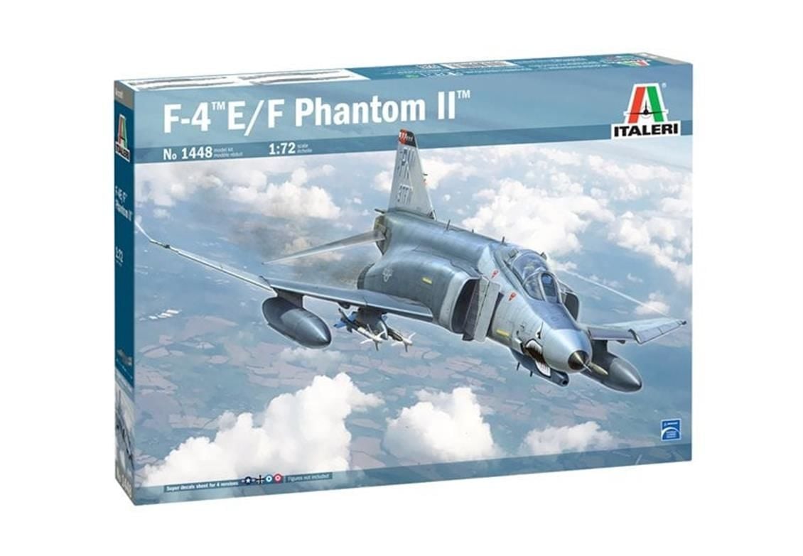 Italeri 1448S 1/72 F-4E/F Phantom Savaş Uçağı Demonte Plastik Maketi