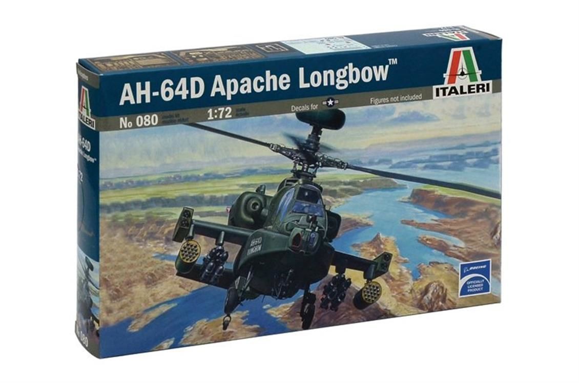 Italeri 0080S 1/72 AH-64D Apache Longbow Askeri Helikopter Demonte Plastik Maketi