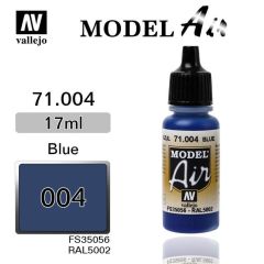 Vallejo 71004 17 ml. Blue, Model Air Serisi Model Boyası