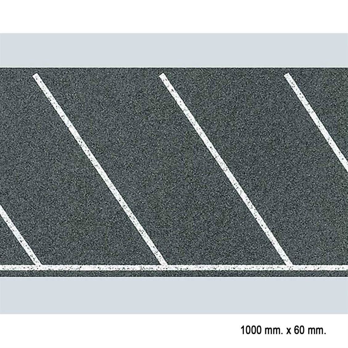 Faller 170634 1/87 Asfalt Araç Park Yeri Kaplaması, Diagonal Bölünmüş, 100 X 6 Cm.