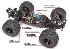 QUANTUM MT 1/10 RED MONSTER TRUCK