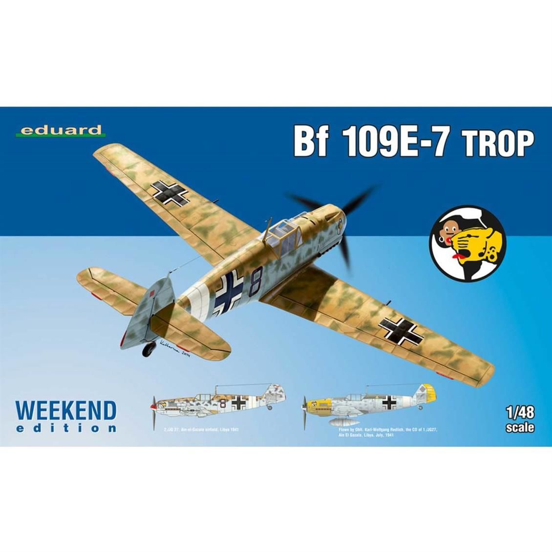 EDUARD 84167 1/48 Bf 109E-7 trop Uçak Maketi