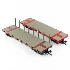 Piko 38773 1/22,5 Santa Fe Bogie Stake Wagon, 2 Adet,  Model Tren Yük Vagonu