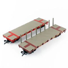 Piko 38773 1/22,5 Santa Fe Bogie Stake Wagon, 2 Adet,  Model Tren Yük Vagonu