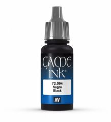 Vallejo 72094 17 ml. Black Ink, Game Color Serisi Model Boyası