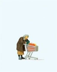Preiser 29095 1/87 Ölçek Market Arabalı Evsiz İnsan Figürü