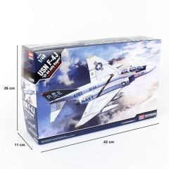 Academy 12305 1/48 ABD Donanması F-4J Phantom II VF-84 Jolly Rogers Savaş Uçağı Demonte Plastik Maketi